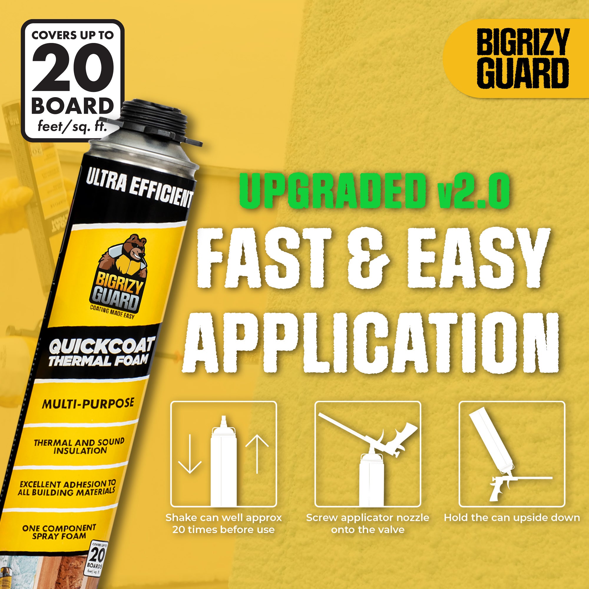 Closed Cell Spray Foam Insulation Kit | High R-Value & Airtight